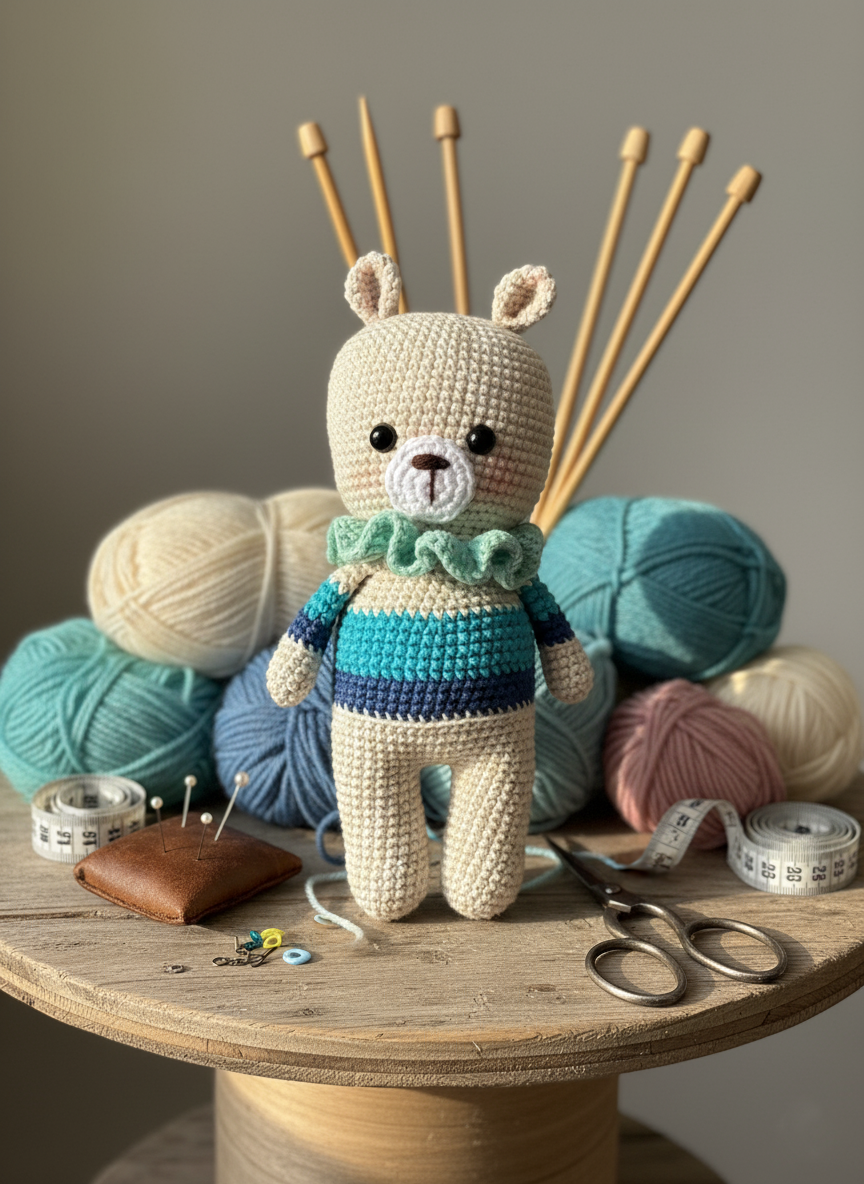 Milo: je nieuwe knuffelige haakmaatje - 19 cm hoog