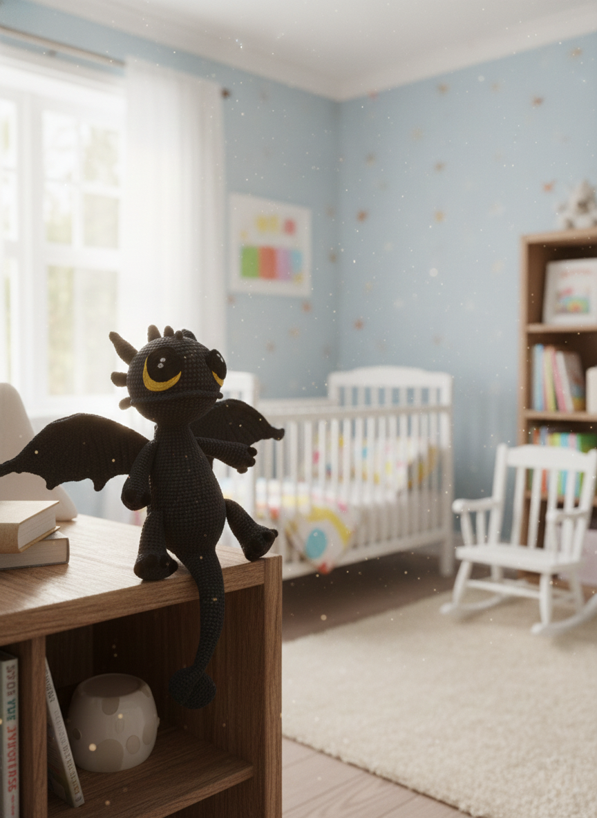 Onyxie: The Midnight Snuggle Dragon – 38cm Tall