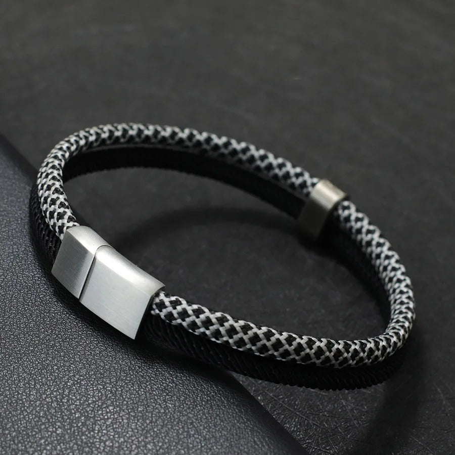 Heren Magnetische Paracord Touw Armband | Verstelbaar | Buiten & Casual Stijl
