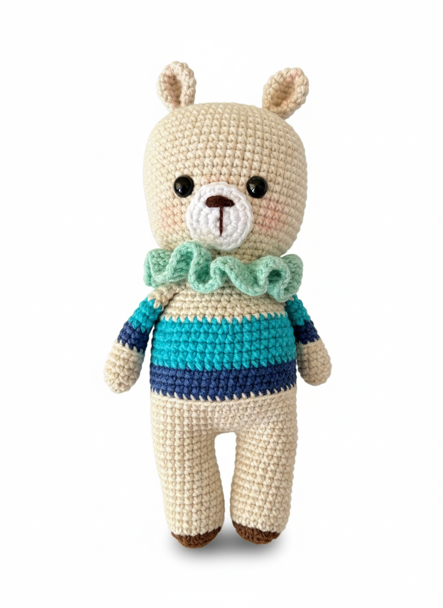 Milo: je nieuwe knuffelige haakmaatje - 19 cm hoog