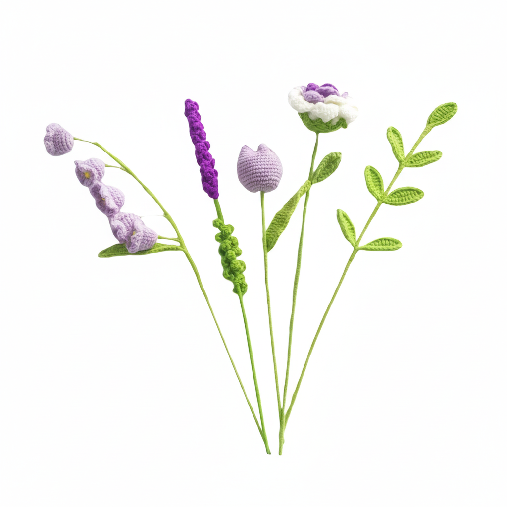 Lavender Elegance - Premium Crochet Bouquet