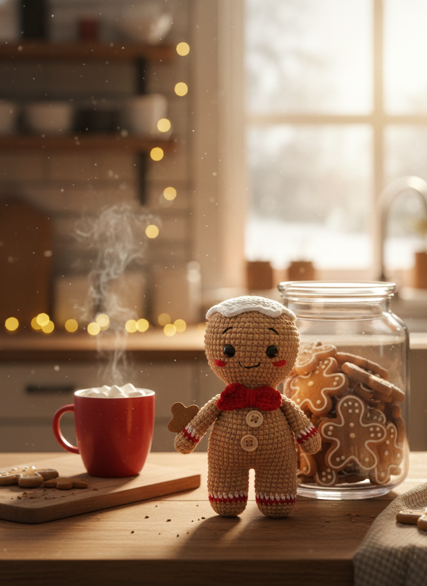 Biscotti – Handgemaakte Gehaakte Peperkoekenput 15cm | Uniek Kerstcadeau