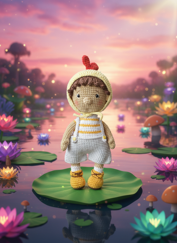 Breezi – Handgemaakte Gehaakte Avonturierspot 30cm | Uniek Cadeau voor Kinderen