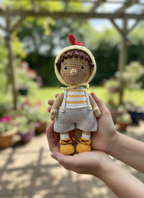 Breezi – Handgemaakte Gehaakte Avonturierspot 30cm | Uniek Cadeau voor Kinderen