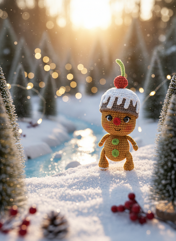Cherri – Handgemaakte Gehaakte Peperkoekenput 20cm | Uniek Kerstcadeau