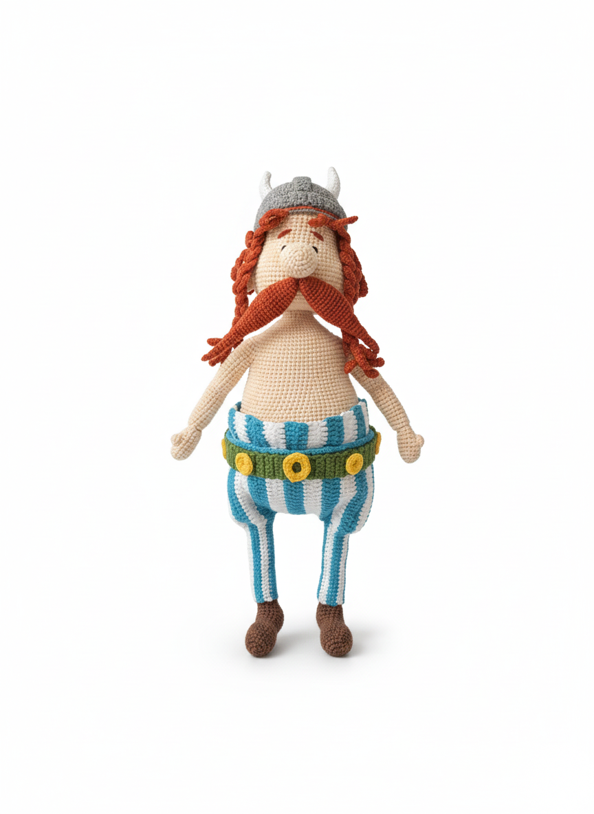 Drogo – Handgemaakte Gehaakte Vikingspop 38cm | Uniek Avonturencadeau voor Kinderen