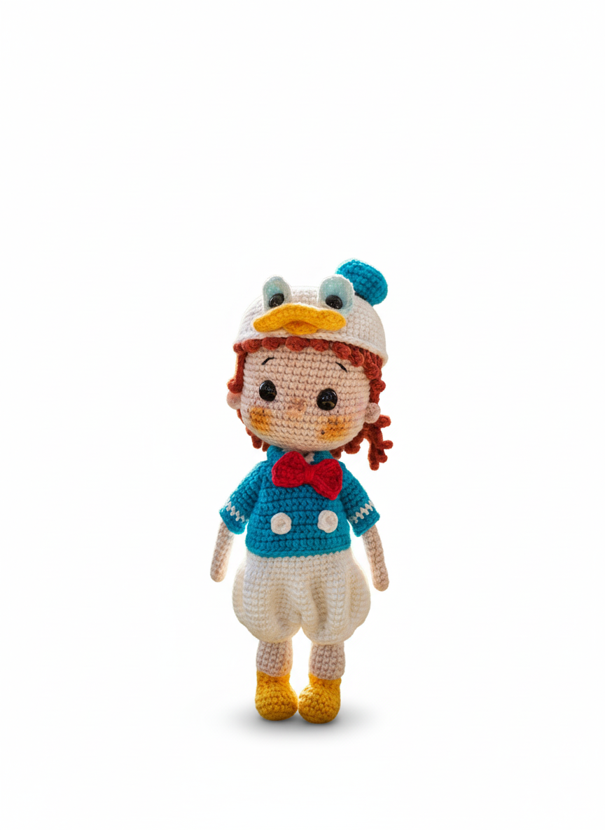 Ducky – Handgemaakte Gehaakte Eendenpop 22cm | Schattig Babycadeau