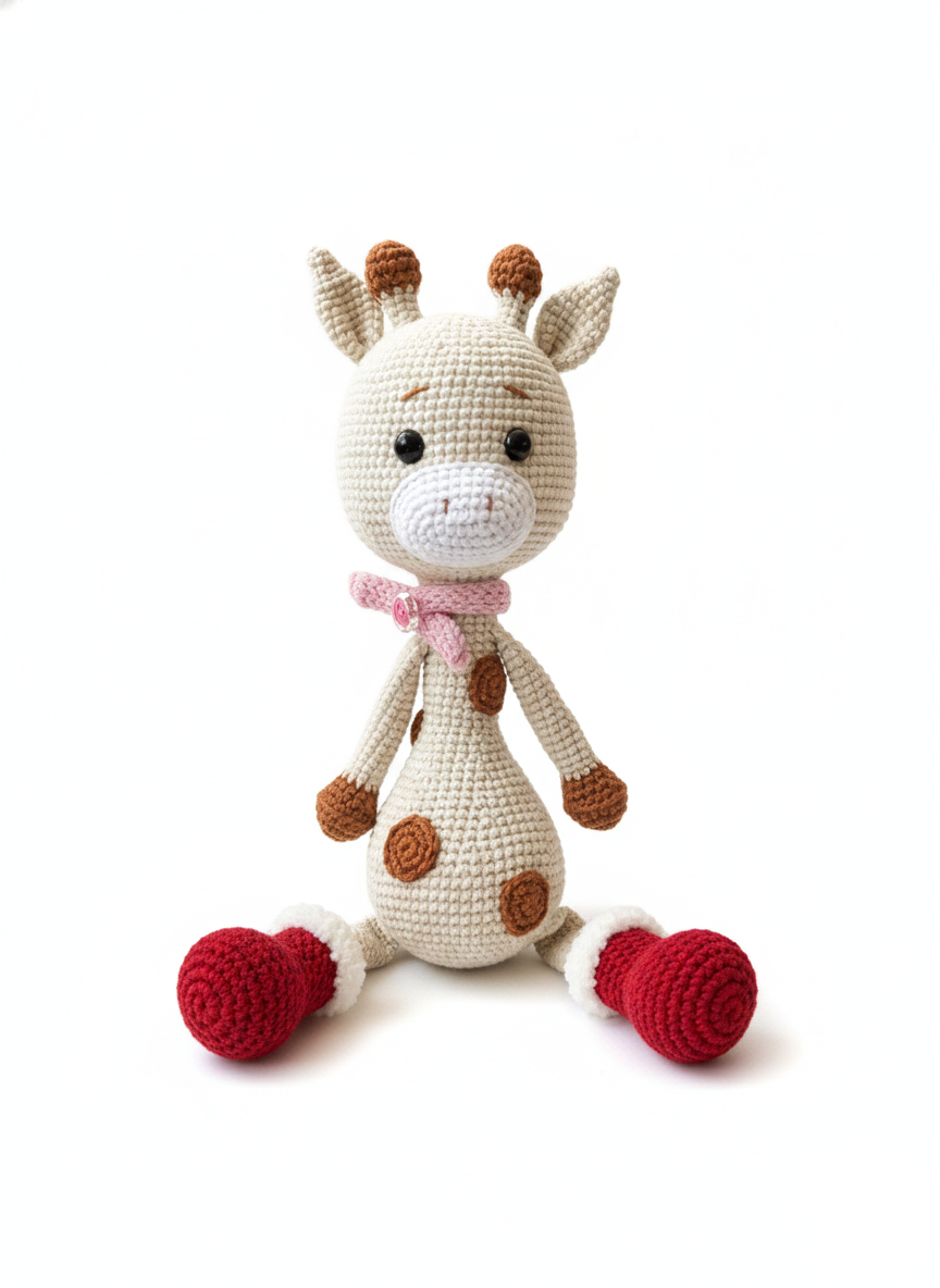 Gifi – Handgemaakte Gehaakte Girafpop 33cm | Uniek Safaricadeau voor Kinderen