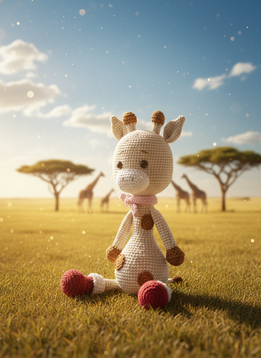 Gifi – Handgemaakte Gehaakte Girafpop 33cm | Uniek Safaricadeau voor Kinderen