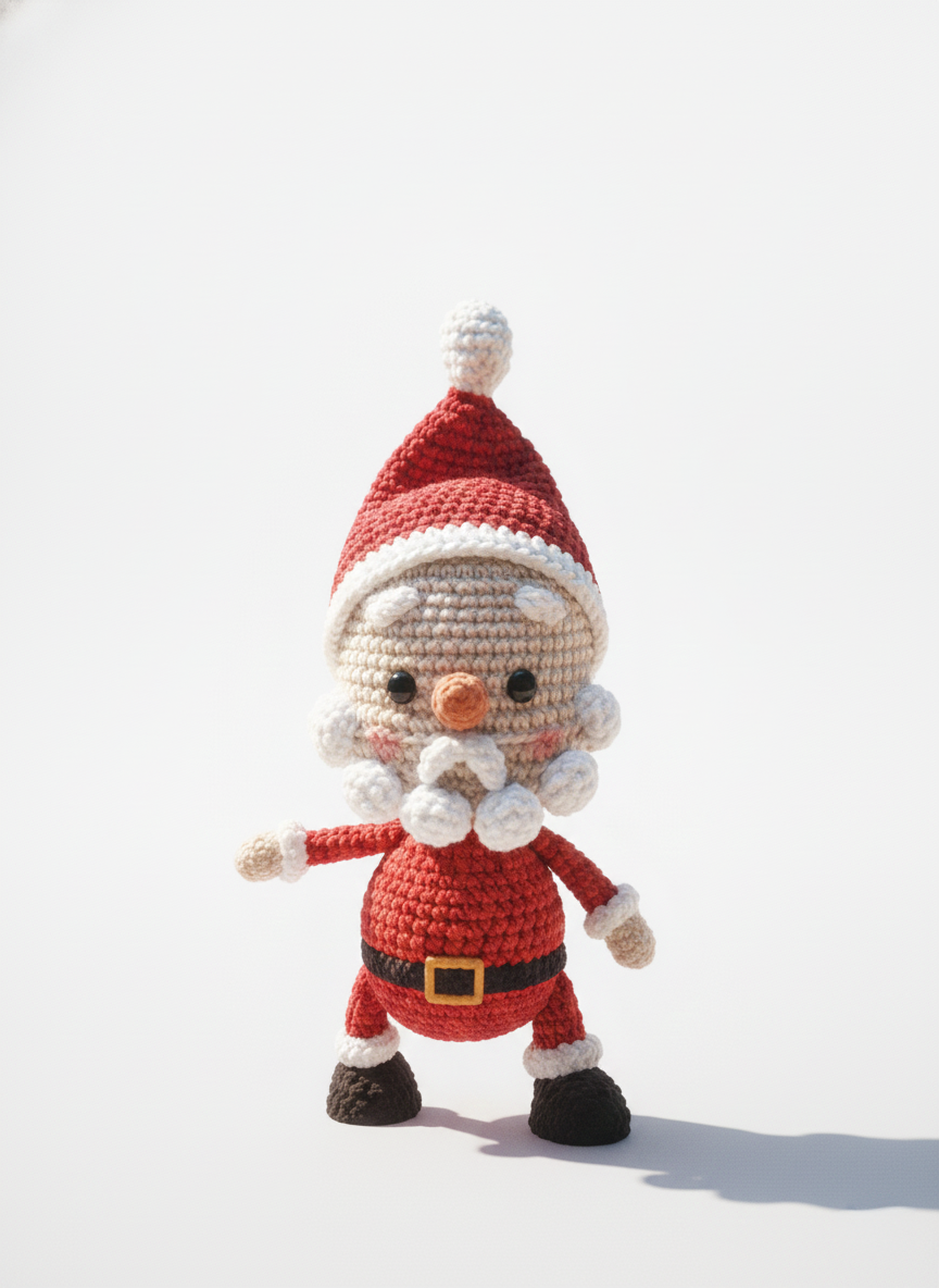 Jolli – Handgemaakte Gehaakte Kerstmanpop 20cm | Uniek Kerstcadeau