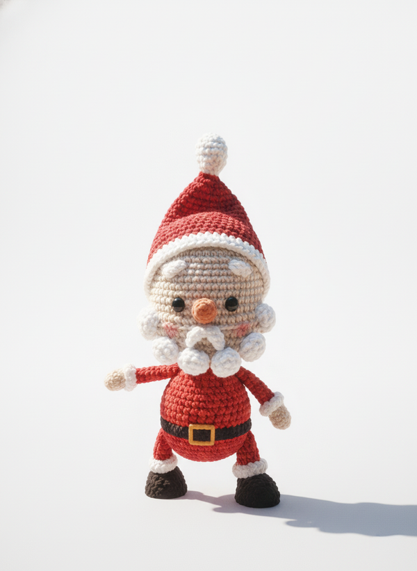 Jolli – Handgemaakte Gehaakte Kerstmanpop 20cm | Uniek Kerstcadeau