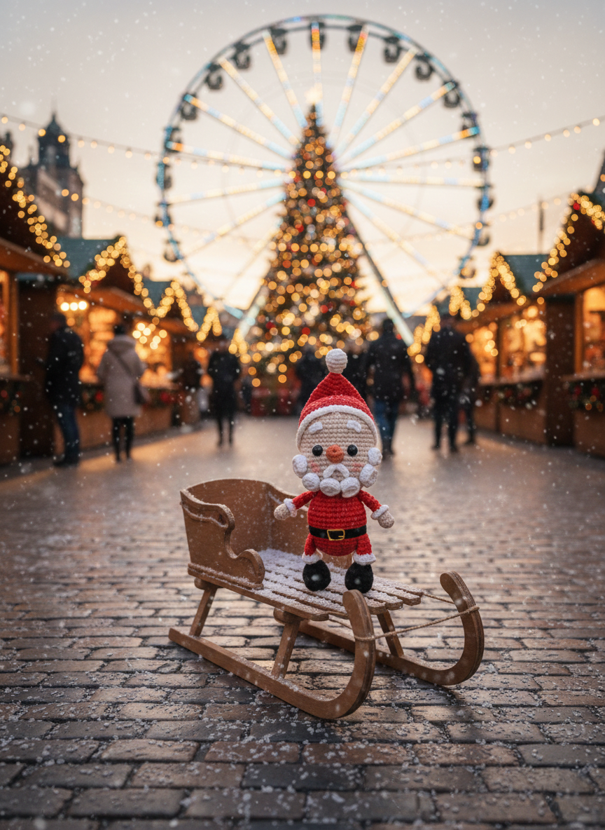 Jolli – Handgemaakte Gehaakte Kerstmanpop 20cm | Uniek Kerstcadeau