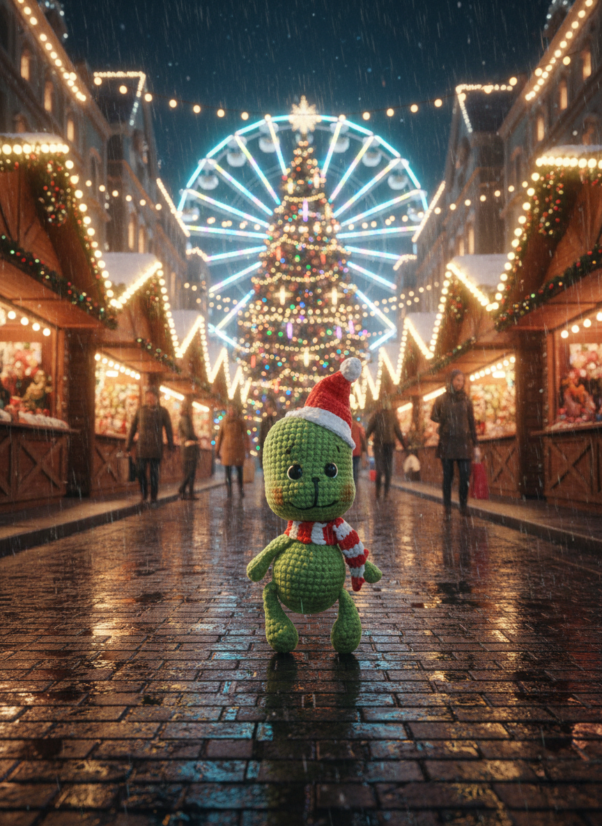 Jollo – Handgemaakte Gehaakte Kerstpop 17cm | Uniek Kerstcadeau