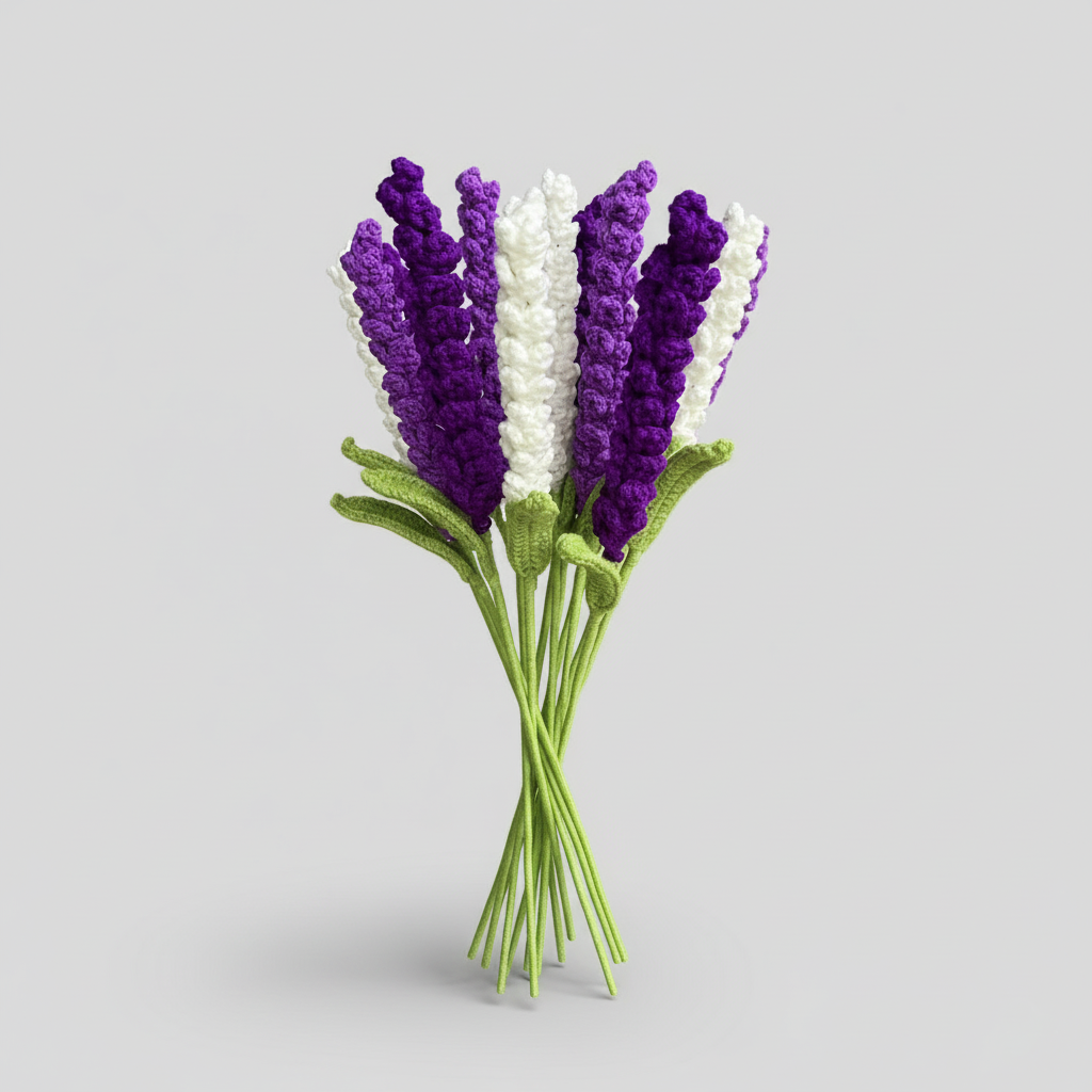 Lavender Bliss - Premium haakboeket - 15 stuks