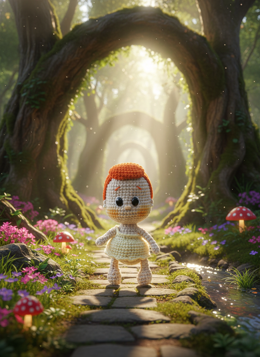 Lunii: Een kleine dromer in het ochtendlicht – 17 cm hoog