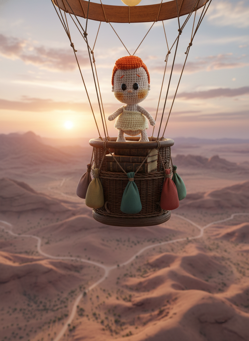 Lunii: Een kleine dromer in het ochtendlicht – 17 cm hoog