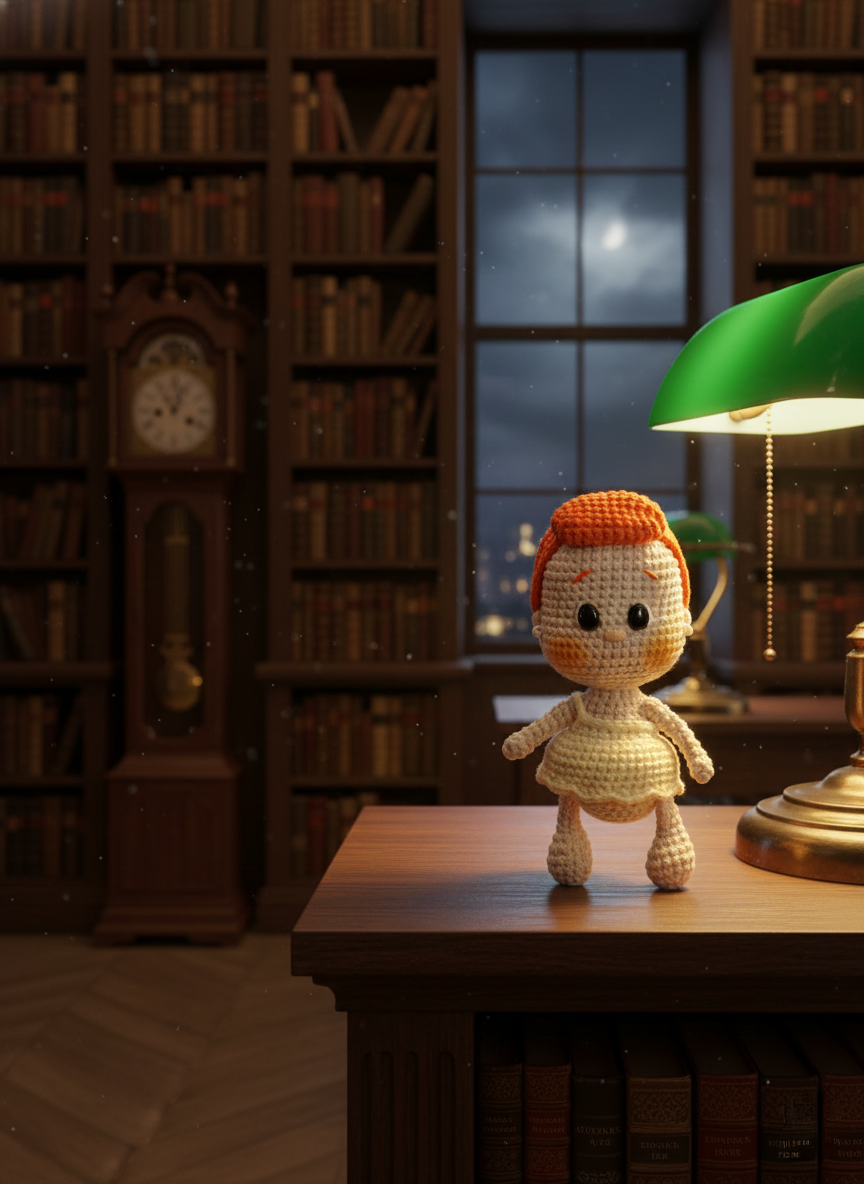 Lunii: Een kleine dromer in het ochtendlicht – 17 cm hoog