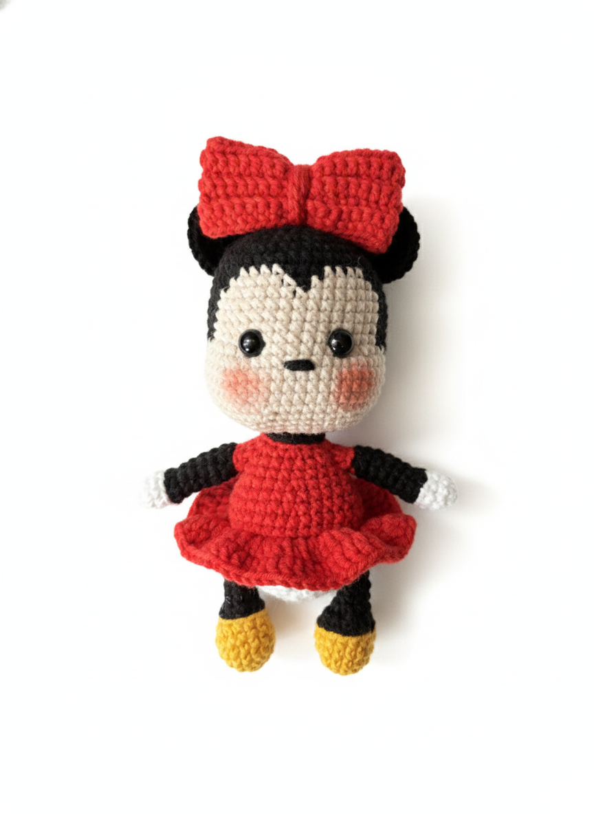 Mimmi – Handgemaakte Gehaakte Meisjespop 16cm | Lief Uniek Cadeau voor Kinderen