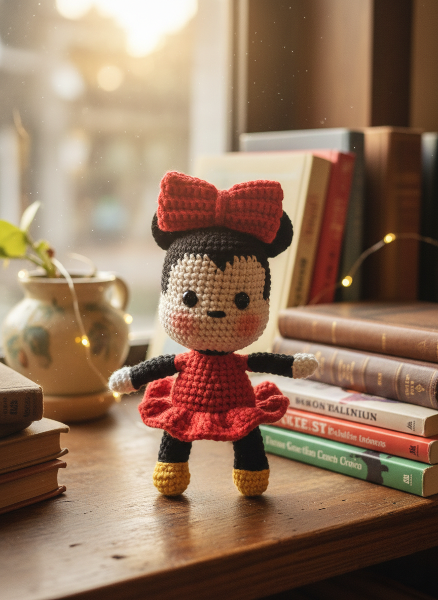 Mimmi – Handgemaakte Gehaakte Meisjespop 16cm | Lief Uniek Cadeau voor Kinderen