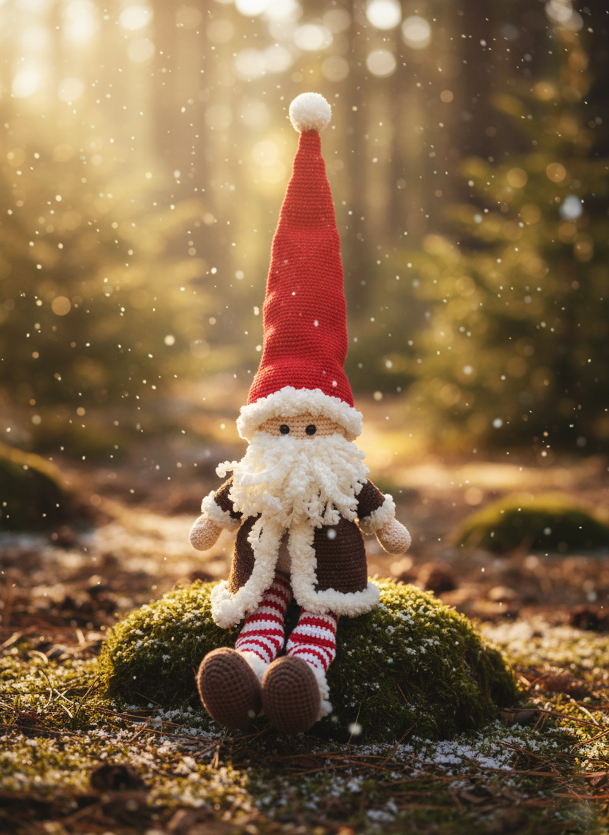 Nicholas – XXL Handgemaakte Gehaakte Kerstmanpop 52cm | Premium Kerstcadeau