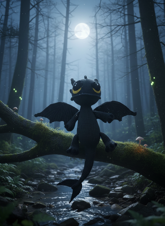 Onyxie: The Midnight Snuggle Dragon – 38cm Tall