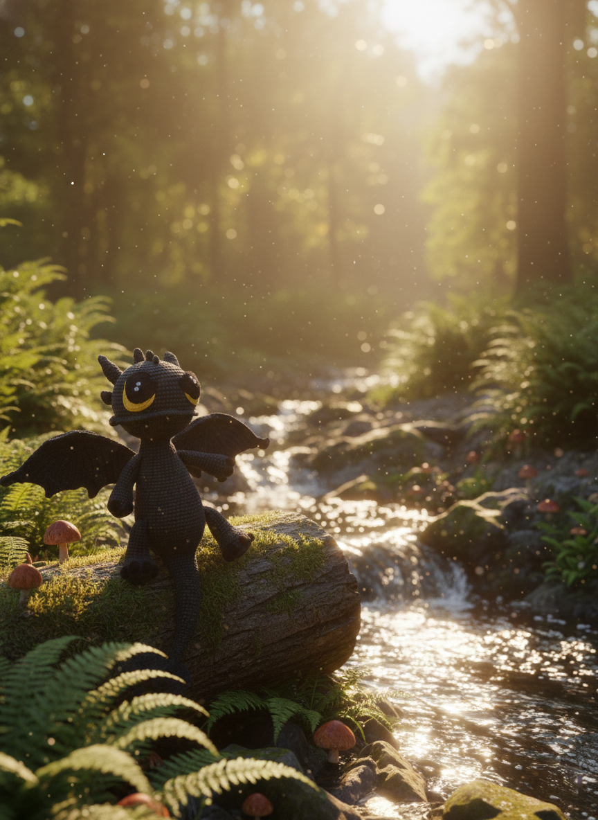 Onyxie: De Middernacht Knuffel Draak – 38 cm Hoog