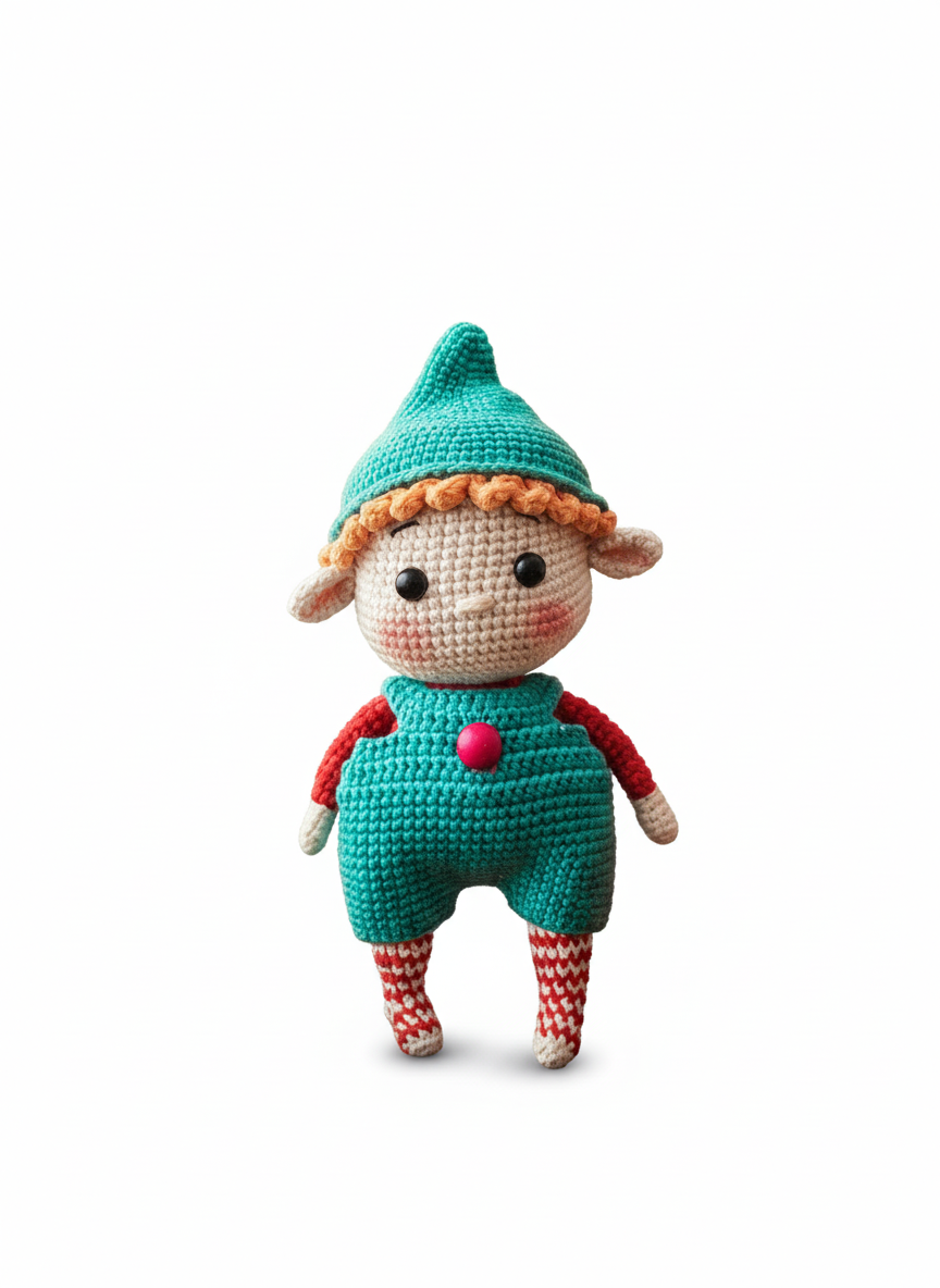 Rory – Handgemaakte Gehaakte Karakterpop 20cm | Leuk Uniek Cadeau voor Kinderen