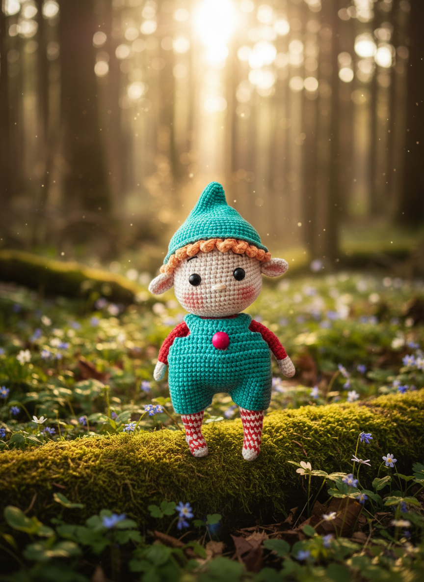 Rory – Handgemaakte Gehaakte Karakterpop 20cm | Leuk Uniek Cadeau voor Kinderen