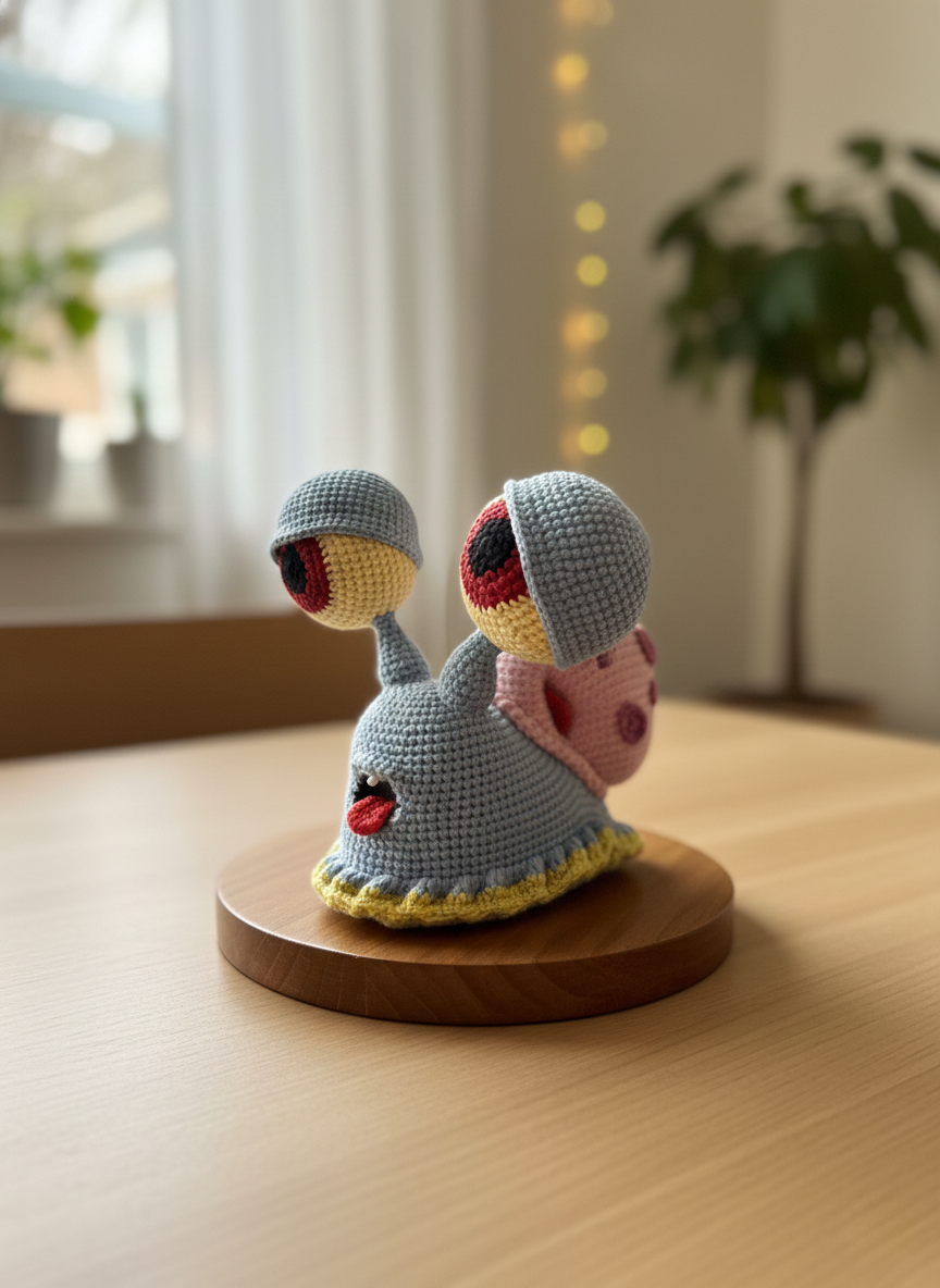 Snello – Handgemaakte Gehaakte Slakkenput 20cm | Uniek Fantasiecadeau voor Kinderen