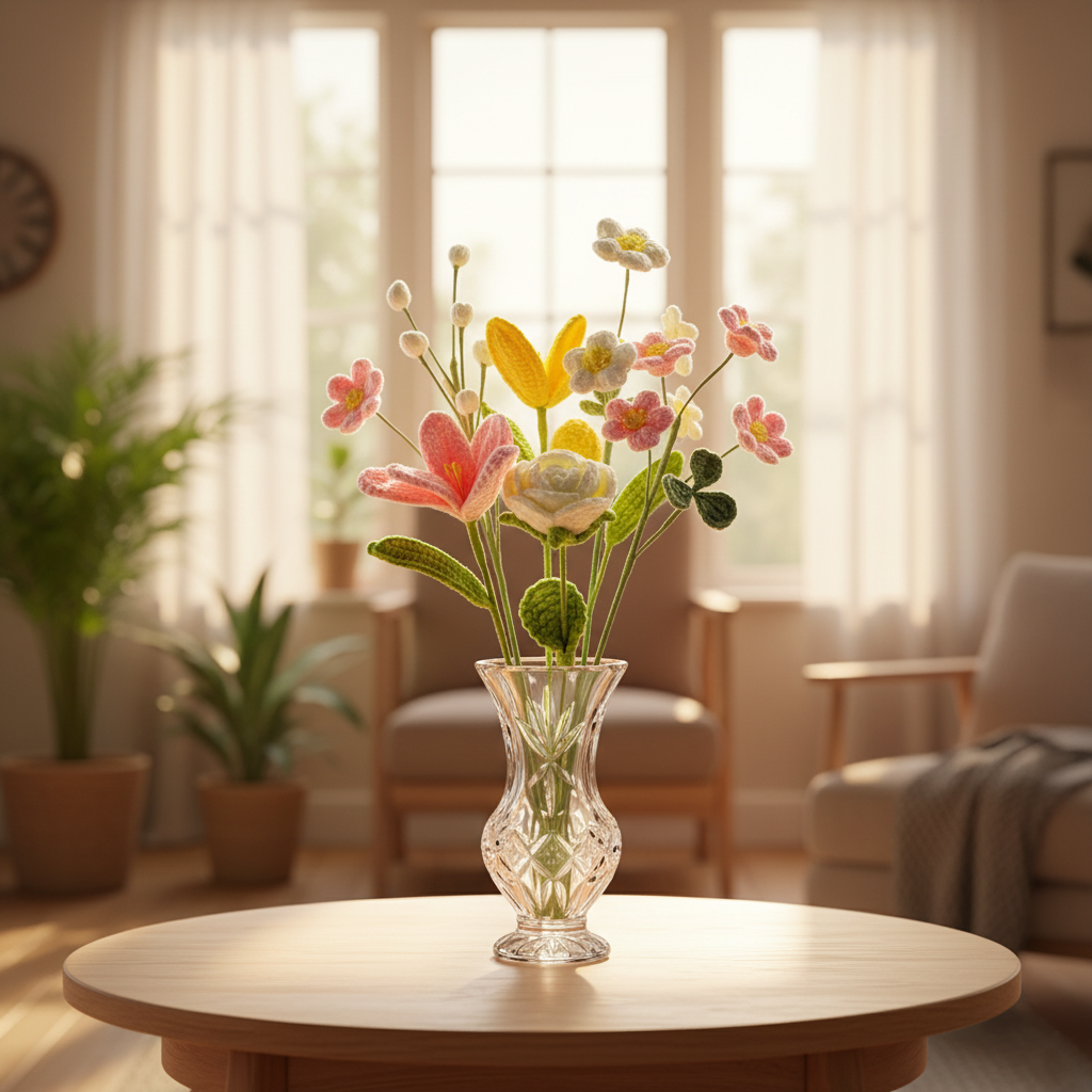 Spring Charm - Premium Crochet Bouquet