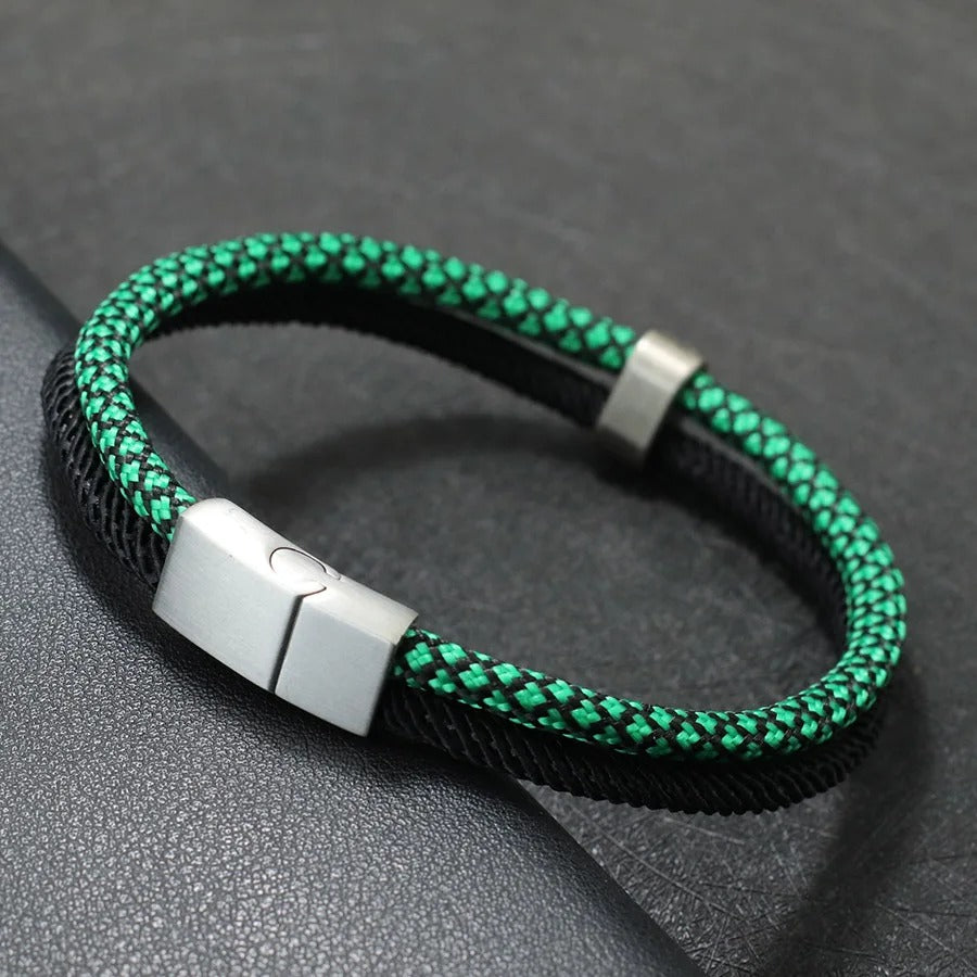 Heren Magnetische Paracord Touw Armband | Verstelbaar | Buiten & Casual Stijl