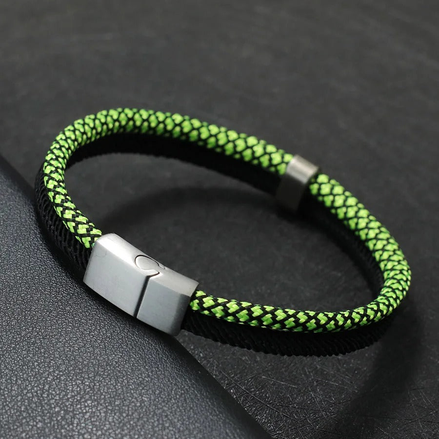 Heren Magnetische Paracord Touw Armband | Verstelbaar | Buiten & Casual Stijl