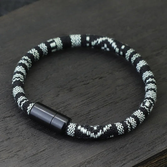 Boho Touw Armband | Verstelbare Magnetische Sluiting | Unisex Strand & Festival Stijl