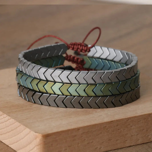 Hematiet Pijlpunt Armband | Genezing & Spirituele Bescherming | Unisex Energie Sieraad