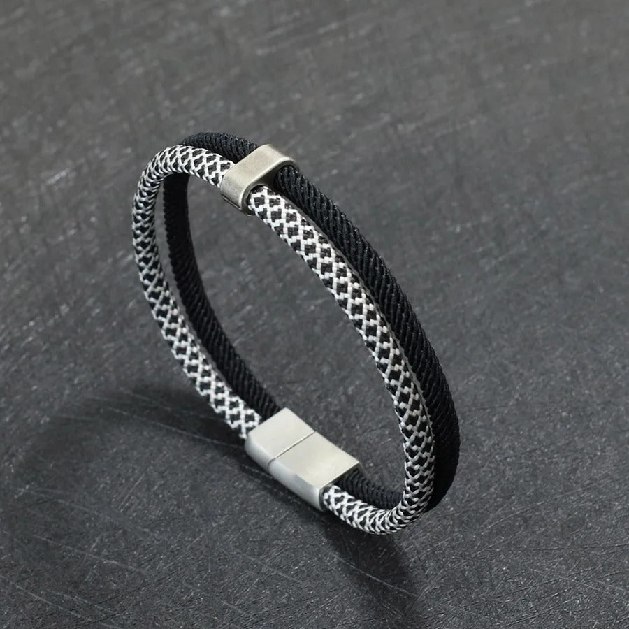 Heren Magnetische Paracord Touw Armband | Verstelbaar | Buiten & Casual Stijl