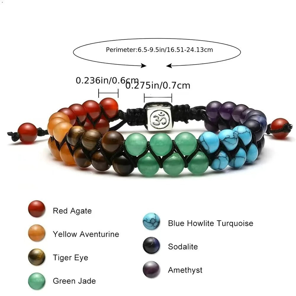 7 Chakra Helende Armband | Verstelbare Kralen | Meditatie & Yoga | Spiritueel Cadeau
