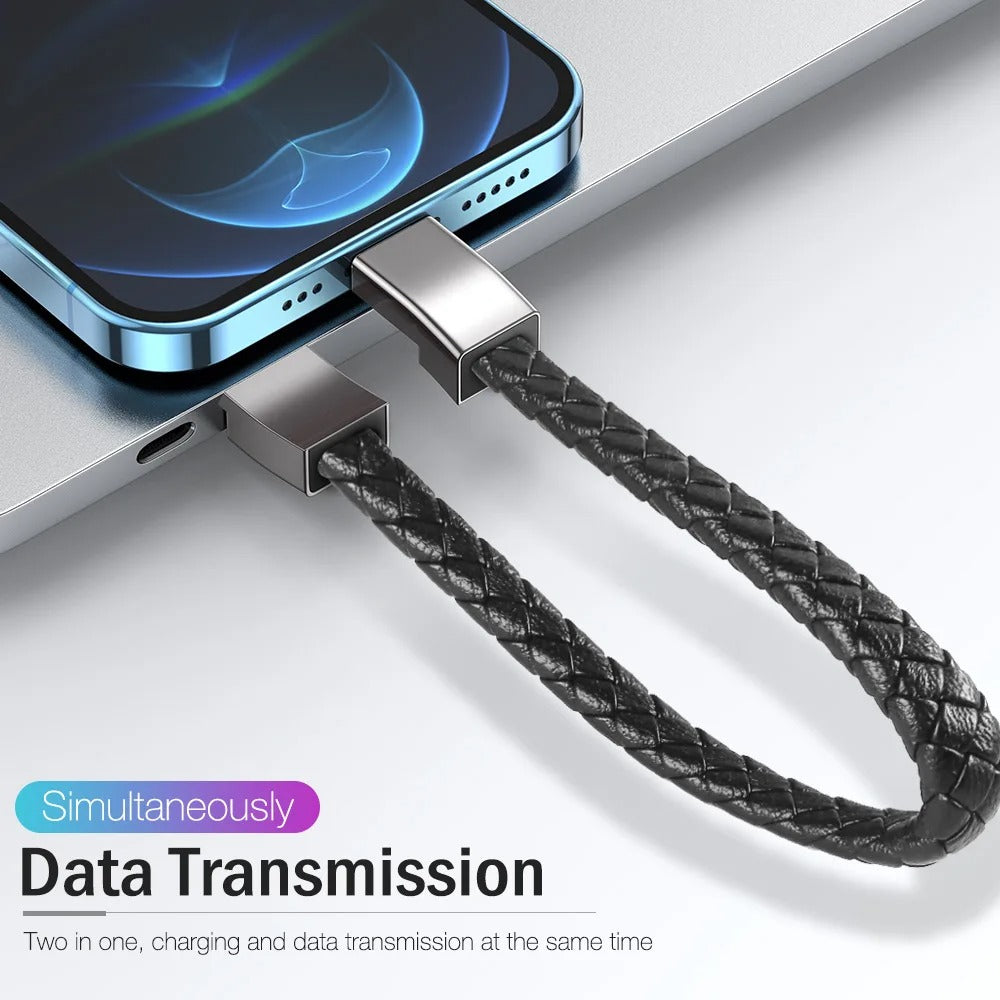 2-in-1 Leren Armband USB Oplaadkabel | Micro USB & Type-C | Tech Cadeau