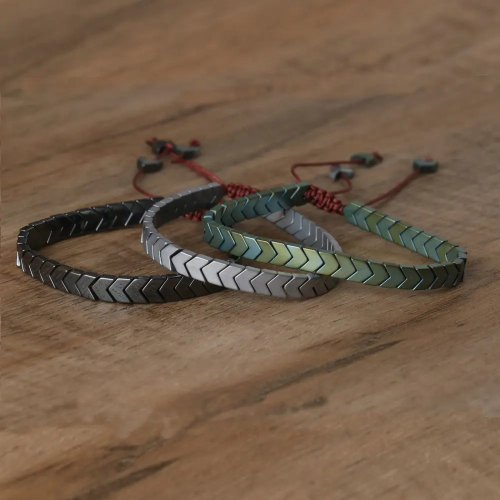 Hematiet Pijlpunt Armband | Genezing & Spirituele Bescherming | Unisex Energie Sieraad