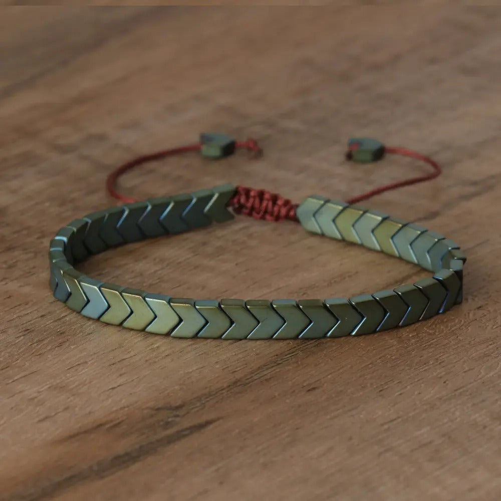 Hematiet Pijlpunt Armband | Genezing & Spirituele Bescherming | Unisex Energie Sieraad