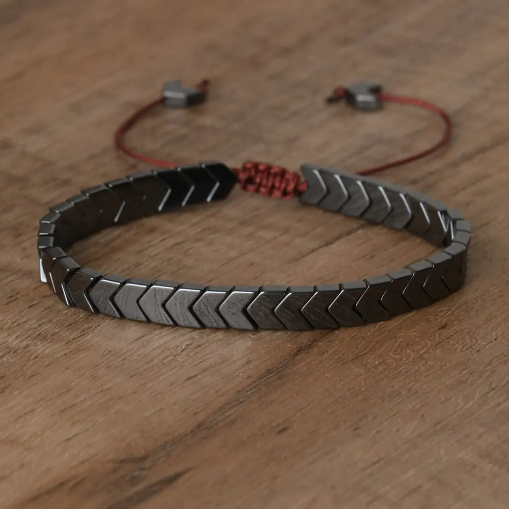Hematiet Pijlpunt Armband | Genezing & Spirituele Bescherming | Unisex Energie Sieraad
