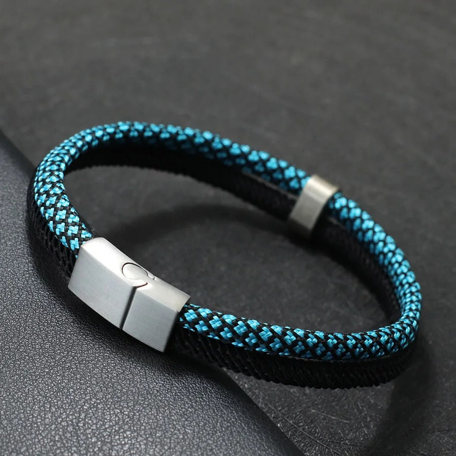 Heren Magnetische Paracord Touw Armband | Verstelbaar | Buiten & Casual Stijl