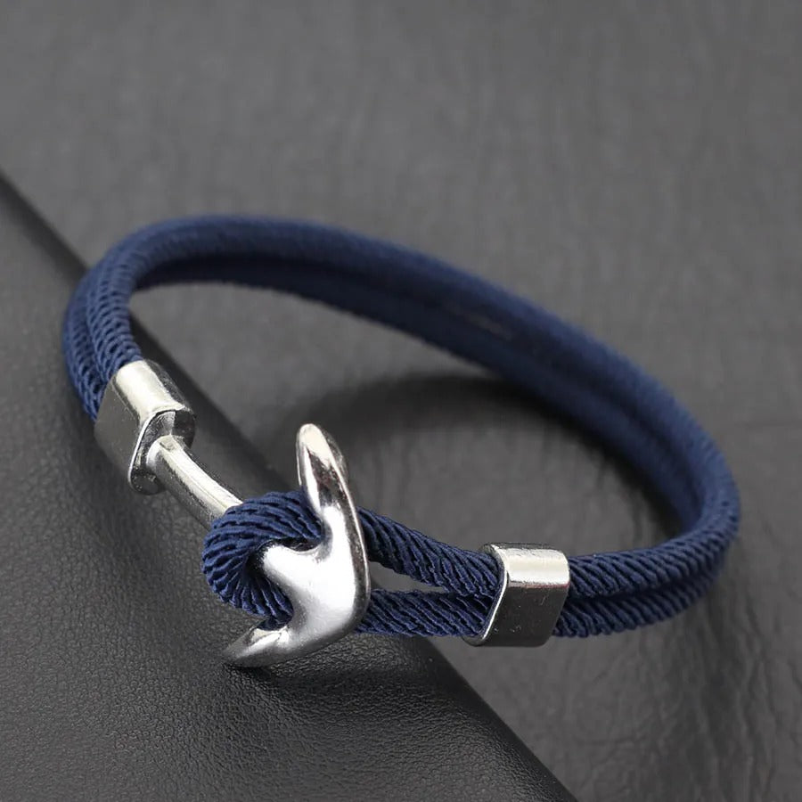 Heren Nautische Haak Touw Armband | Marine Stijl | Verstelbare Strandarmband