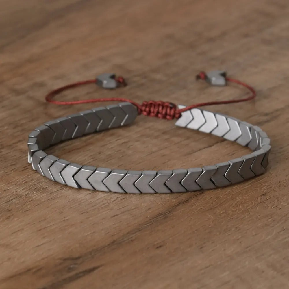 Hematiet Pijlpunt Armband | Genezing & Spirituele Bescherming | Unisex Energie Sieraad