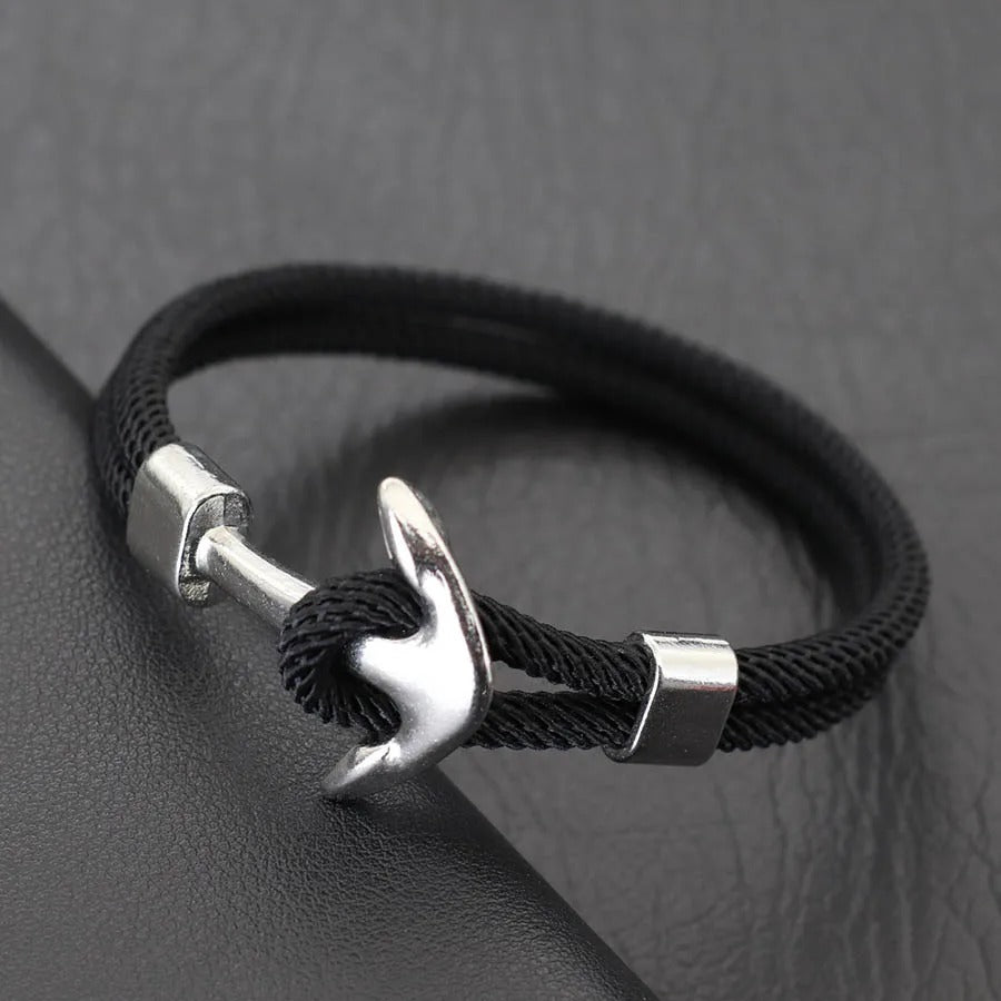 Heren Nautische Haak Touw Armband | Marine Stijl | Verstelbare Strandarmband