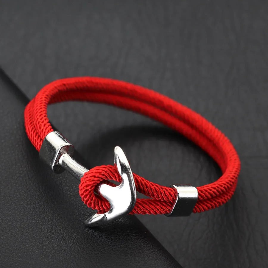 Heren Nautische Haak Touw Armband | Marine Stijl | Verstelbare Strandarmband