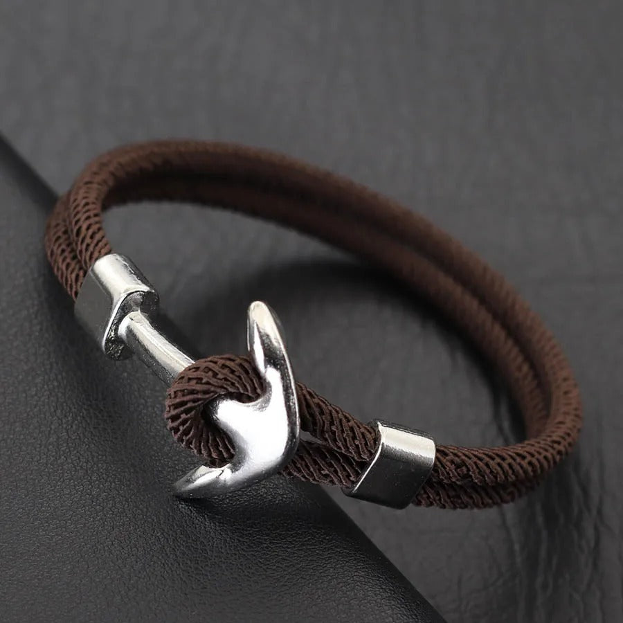 Heren Nautische Haak Touw Armband | Marine Stijl | Verstelbare Strandarmband