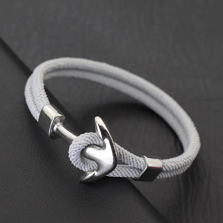 Heren Nautische Haak Touw Armband | Marine Stijl | Verstelbare Strandarmband